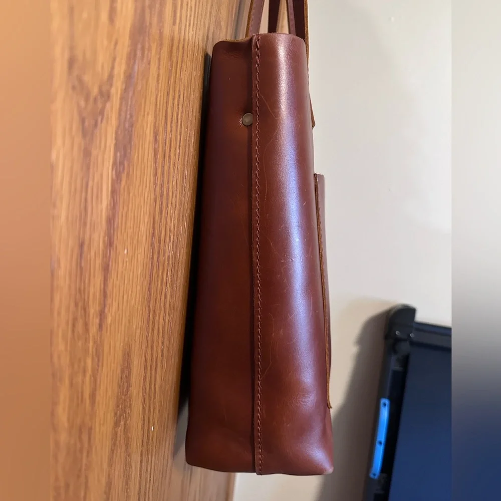 Portland Leather Brown Leather Tote Bag